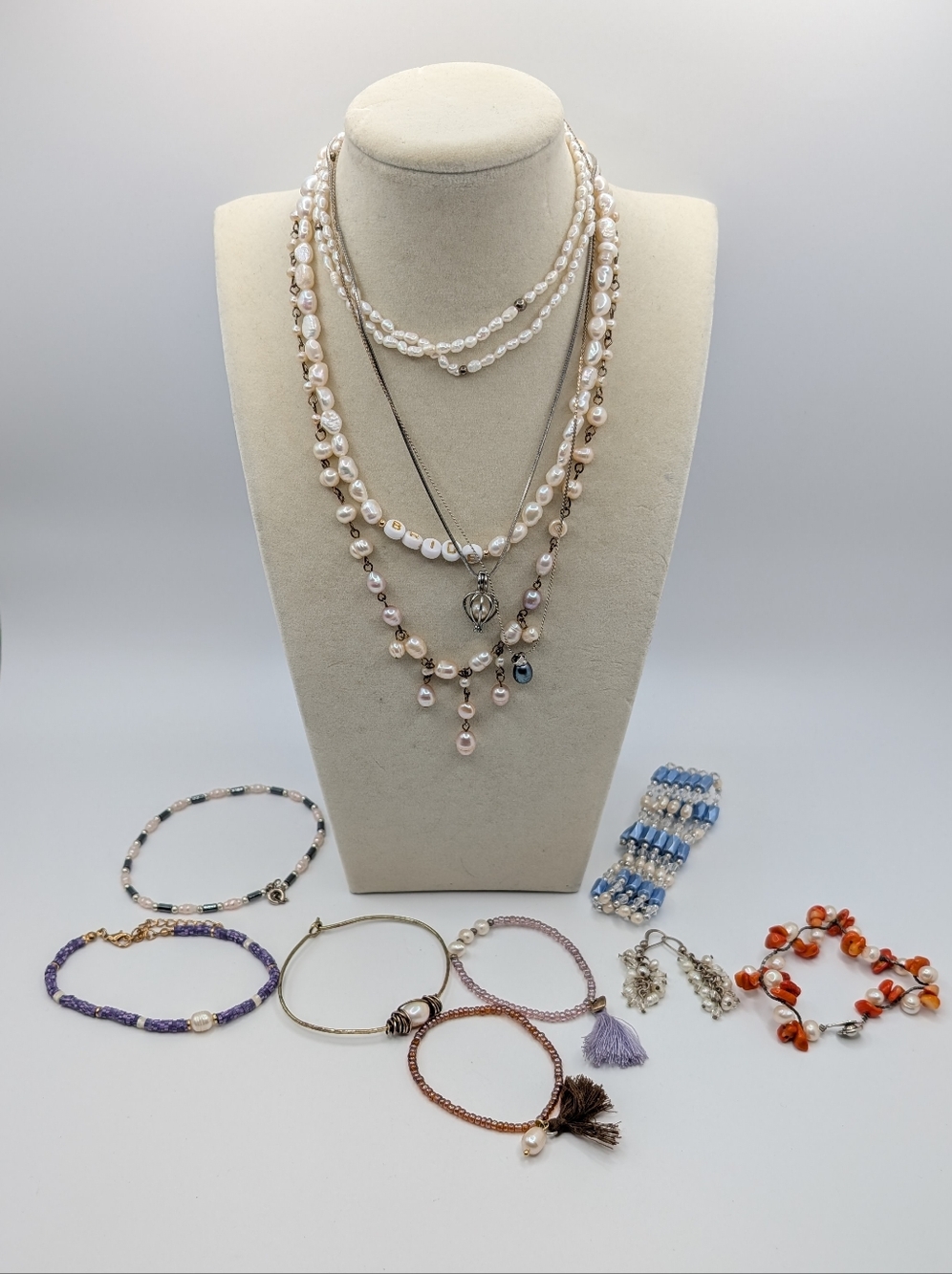Cultured Freshwater Pearl Jewelry Wearable Lot